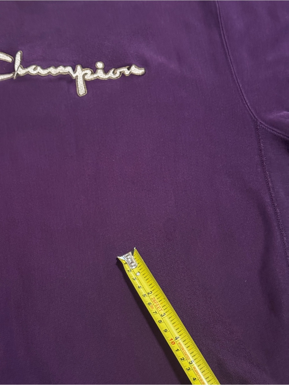 Vintage 80s 90s Champion Purple Reverse Weave Crewneck Sweatshirt, Striped (XL) - Picture 7 of 10